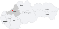 Location of Trenčín within Slovakia