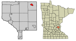 Location Martin Lake (unincorporated) within Linwood Township, Anoka County