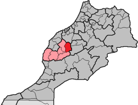 Localisation de Province d'El Kelaâ des Sraghna
