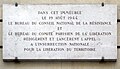 Plaque au no 41, en hommage au Conseil national de la résistance.