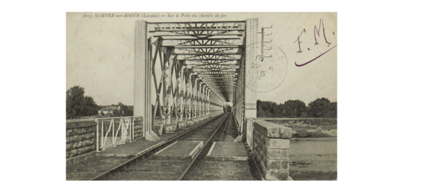 Pont ferroviaire franchisant l'Adour à Saint-Sever