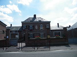 The town hall and school in Sailly-le-Sec