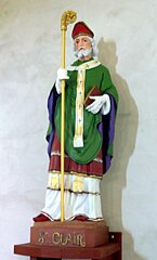 Statue de saint Clair dans l'église de Saint-Paul-en-Born