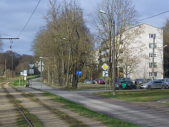 Перекрёсток с ул. Элвирас