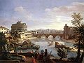 "The Castel Sant'Angelo from the South" by Caspar van Wittel