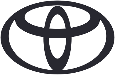 Toyota logo containing all letters of the name in the Latin alphabet.