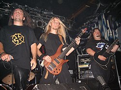 Trauma during a concert in 2006 (From left: Robert Jarymowicz, Paul Krajnik, Chris Dino" Wojdas)