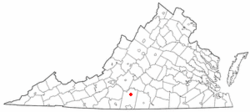 Location of Gretna, Virginia