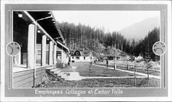 Seattle City Light worker housing at Cedar Falls, 1914