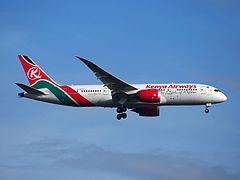 Kenya Airways Boeing 787-8 Dreamliner.