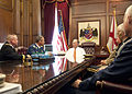 Romania's Chief of Defense and Alabama's Adjutant General meet with Alabama Governor Robert Bentley, September 2012