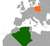 Location map for Algeria and Poland.