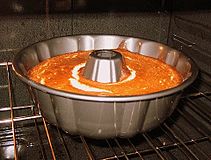 Angel food cake in a bundt pan