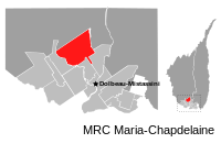 Location of Notre-Dame-de-Lorette