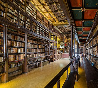 Duke Humfrey's Library, looking north in the Arts End, by Diliff