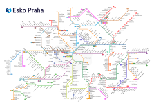 Karte der Prager S-Bahn-Linien