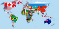Image 90Flag map of the world from 1992 (from 1990s)