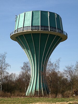 Der Wasserturm Mürwik steht eigentlich im Volkspark in Fruerlund