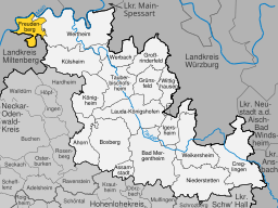 Läget för Freudenberg i Main-Tauber-Kreis