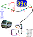 香港島專線小巴39C線的走線圖