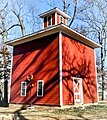 Lockwood/Avery Granary built by Isaac Lockwood and recently moved from the farm across the road to the Calhoun County Fairgrounds and saved via a Community Wide Effort.