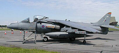 BAe Harrier II with small low visibility roundels and fin flash.
