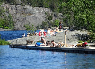 Hällasgårdens klippbad.