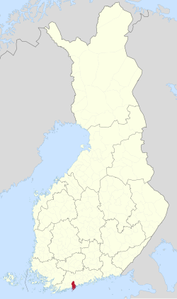 Location of Kirkkonummi in Finland