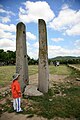 Stones to support a flag pole