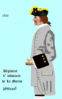 officier du régiment de La Marine de 1720 à 1734