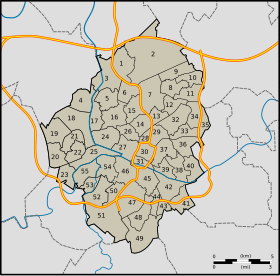 Localisation de Ville-Haute de Charleroi