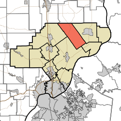 Location of Oregon Township in Clark County