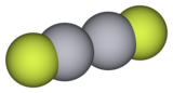 Molecular structure of mercury(I) fluoride.