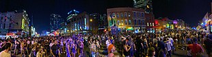 Panoramic picture of Broadway on July 4