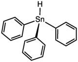 Skeletal formula of triphenyltin hydride