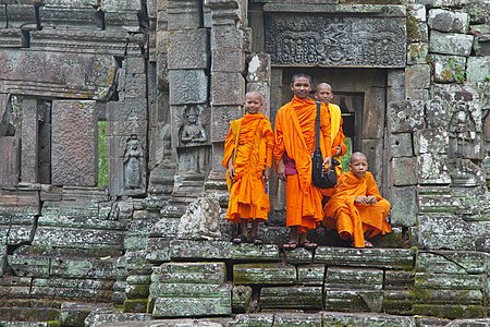 Young monks in Cambodia at Buddhism in Cambodia, by JJ Harrison