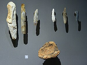 Outils lithiques, Combarelles (Dordogne) - Musée national de Préhistoire, Les Eyzies