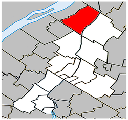 Location within La Vallée-du-Richelieu RCM