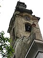The steeple of the Reformed Protestant church.