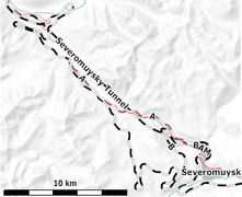 Carte avec le tunnel et le controunement.