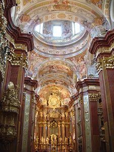 Interior of the church of the Abbey of Melk by Jakob Prandtauer (1702–1736)