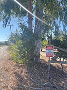 Private Property, No Trespassers sign on adjoined farm