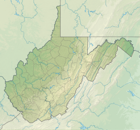 Map showing the location of Pipestem Resort State Park