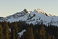 Unicorn Peak (left) and Foss Peak (right) in winter