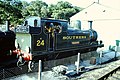 W24 Calbourne at Havenstreet Station in October 2000, in SR livery with original bunker.