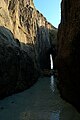 View through the Zawn Pyg rock arch