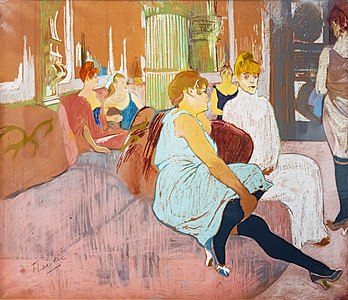 "Salon in the Rue des Moulins" by Toulouse-Lautrec (1894)