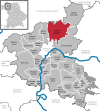 Lage der Gemeinde Üchtelhausen im Landkreis Schweinfurt