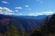 しらびそ峠から上河内岳～光岳を望む