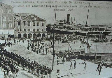 Prolazak 23. šibenske domobranske pukovnije, 1907.